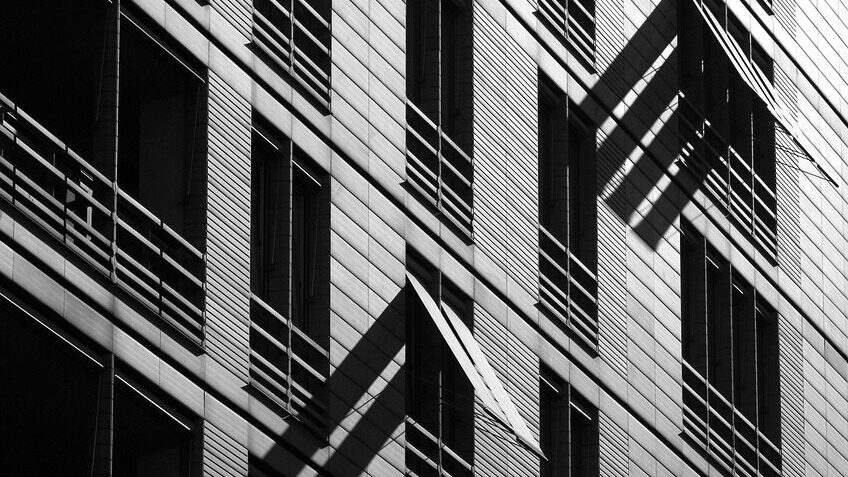 building, facade, architecture, modern, contemporary, black and white, contemporary architecture, modern architecture